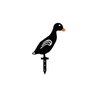 Aberto Design Set de 6 Esculturas de Patos Metálicos Negros para Jardín